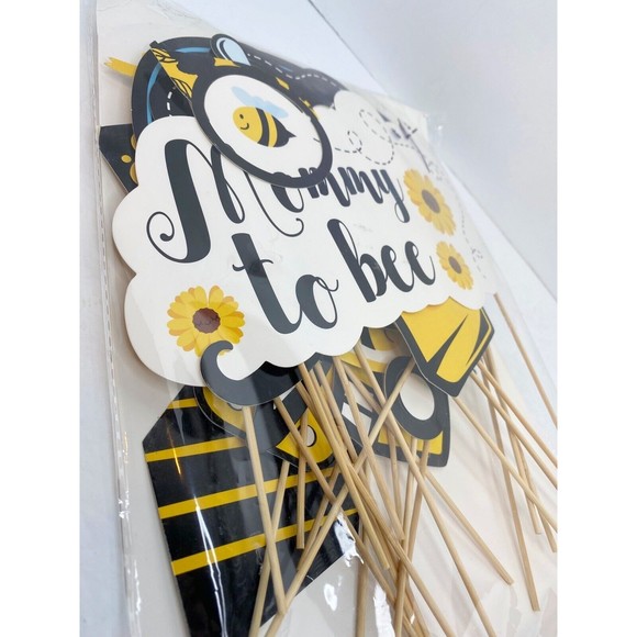 QTY=30: Bumblebee Photo Booth Props Kit, Honey Bee Baby Shower Party Decorations - Picture 2 of 4